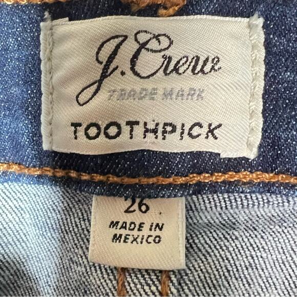 J. Crew dark wash is skinny leg toothpick jeans size 26 B184 - Picture 2 of 4